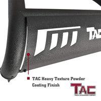 TAC Heavy Texture Black 3" Bull Bar For 2019-2024 Chevy Silverado 1500 Excl. 2019-2021 Silverado 1500 LD / Trims with Super Cruise System ) Pickup Truck Front Bumper Brush Grille Guard Nudge Bar