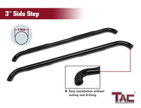 TAC Gloss Black 3" Side Steps For 1988-1998 Chevy/GMC C/K 2 Door Extended CAB (Incl. Z71) Truck | Running Boards | Nerf Bars | Side Bars