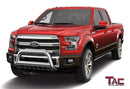 TAC Stainless Steel 3" Bull Bar For 2004-2026 Ford F150(Excl. Heritage edition/all Ford F150 Raptor models/2020-2022 Diesel models)|2022-2026 Ford F150 Lightning EV|2003-2017 Ford Expedition SUV Front Bumper Brush Grille Guard Nudge Bar Stainless Steel-3