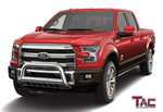 TAC Stainless Steel 3" Bull Bar For 2004-2024 Ford F150 | 2022-2024 F150 Lightning EV (Excl. Heritage Edition and all F150 Raptor Models/2020-2022 Diesel models ) Truck/ 2003-2017 Ford Expedition SUV Front Bumper Brush Grille Guard Nudge Bar