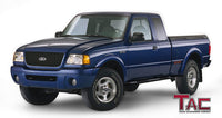 TAC Gloss Black 3" Side Steps For 1999-2011 Ford Ranger / Ranger Edge / Mazda B Series Super Cab 4 Door Truck | Running Boards | Nerf Bars | Side Bars