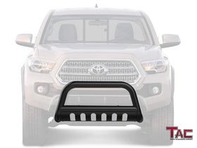 TAC Gloss Black 3" Bull Bar For 2016-2023 Toyota Tacoma Truck Front Bumper Brush Grille Guard Nudge Bar - 0
