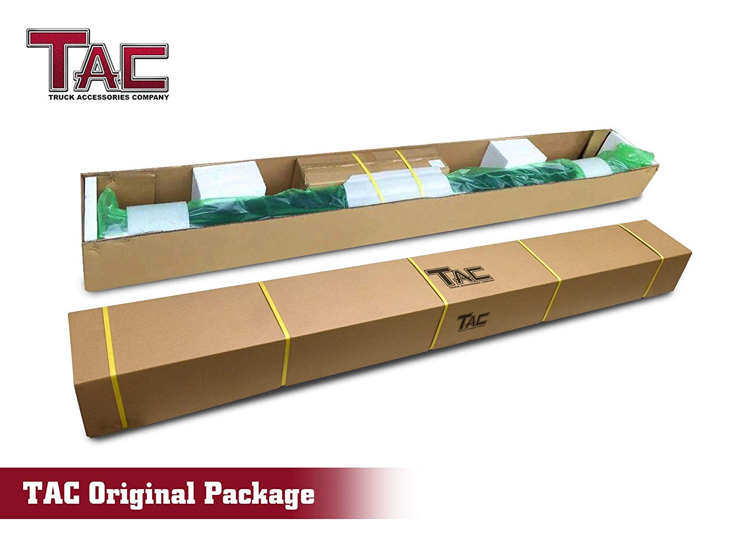 TAC 3" Texture Black Side Steps Compatible with 2009-2018 Ram 1500 Crew Cab| 2019-2024 Ram 1500 Classic| 2010-2025 Ram 2500/3500/4500/5500 Crew Cab| Running Boards| Side Bars| Step Rails| Nerf Bars| Rocker Slider| Pickup Truck Accessories (2 PCS)