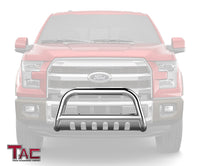 TAC Stainless Steel 3" Bull Bar For 2004-2023 Ford F150 | 2022-2023 F150 Lightning EV (Excl. Heritage Edition and all F150 Raptor Models/2020-2022 Diesel models ) Truck/ 2003-2017 Ford Expedition SUV Front Bumper Brush Grille Guard Nudge Bar