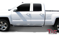 TAC Gloss Black 3" Side Steps For Chevy Silverado/GMC Sierra 1999-2019 1500 Models & 1999-2019 2500/3500 Models Extended/Double Cab (Excl. C/K"Classic") Truck | Running Boards | Nerf Bars | Side Bars