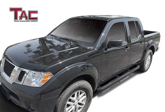 TAC 3" Texture Black Side Steps Compatible with 2005-2025 Nissan Frontier Crew Cab| 2005-2012 Suzuki Equator Crew Cab| Running Boards| Side Bars| Step Rails| Nerf Bars| Rocker Slider| Pickup Truck Accessories (2 PCS)