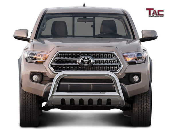 TAC Stainless Steel 3" Bull Bar For 2016-2023 Toyota Tacoma Truck Front Bumper Brush Grille Guard Nudge Bar