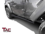 TAC Heavy Texture Black PNC Side Steps For 2018-2023 Jeep Wrangler JL 2 Door SUV | Running Boards | Nerf Bars | Side Bars
