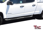 TAC Stainless Steel 3" Side Steps For 2015-2023 Chevy Colorado / GMC Canyon Crew Cab Truck | Running Boards | Nerf Bars | Side Bars