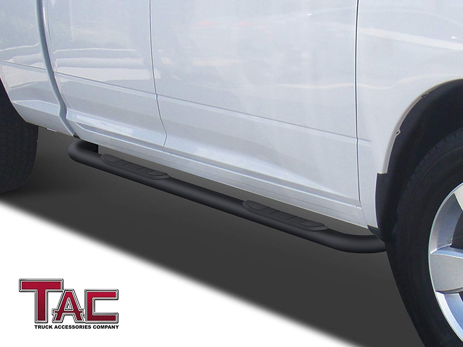 TAC 3" Gloss Black Side Steps Compatible with 1999-2004 Jeep Grand Cherokee 4 Door| Running Boards| Side Bars| Step Rails| Nerf Bars| Rocker Slider| SUV Accessories (2 PCS) - 0
