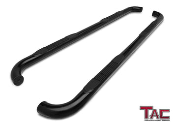 TAC 3" Side Steps Compatible with 2004-2026 Nissan Titan Crew Cab|2016-2026 Nissan Titan XD Crew Cab| Running Boards| Side Bars| Step Rails| Nerf Bars| Rocker Slider| Pickup Truck Accessories Gloss Black (2 PCS)