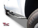TAC 3" Stainless Steel Side Steps Compatible with 1999-2018 Chevy Silverado/GMC Sierra 1500 Regular Cab|1999-2019 Silverado/Sierra 2500/3500 Regular Cab (Excl. C/K Classic) | Running Boards| Side Bars| Step Rails| Nerf Bars| Accessories (2 PCS)-2