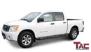 TAC 3" Gloss Black Side Steps Compatible with 2004-2024 Nissan Titan Crew Cab | 2016-2024 Nissan Titan XD Crew Cab| Running Boards| Side Bars| Step Rails| Nerf Bars| Rocker Slider| Pickup Truck Accessories (2 PCS)-3