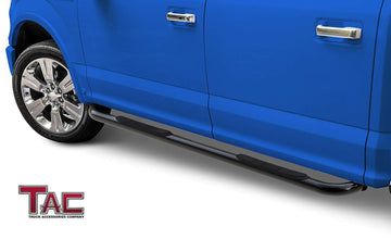 TAC 3" Gloss Black Side Steps Compatible with 2004-2008 F150 Supercrew Cab (Excl. 04 Heritage)| Running Boards| Side Bars| Step Rails| Nerf Bars| Rocker Slider| Pickup Truck Accessories (2 PCS) - 0