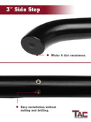 TAC 3" Gloss Black Side Steps Compatible with 2011-2021 Grand Cherokee(Incl.22 WK & Excl. Limited X/ High Altitude/ Summit/ SRT/ SRT8/ Trackhawk/ Trailhawk/L model)| Running Boards| Side Bars| Step Rails| Nerf Bars| Pickup Truck Accessories (2 PCS)-5