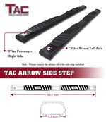 TAC Arrow Side Steps Running Boards Compatible with 2018-2024 Jeep Wrangler JL 4 Door SUV 5” Aluminum Texture Black Step Rails Nerf Bars Lightweight Off Road Accessories 2Pcs