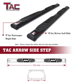 TAC Arrow Side Steps Running Boards Compatible with 2015-2024 Chevy Colorado/GMC Canyon Crew Cab Truck Pickup 5” Aluminum Texture Black Step Rails Nerf Bars Lightweight Off Road Accessories 2Pcs