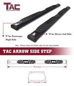 TAC Arrow Side Step Running Boards Compatible with 2009-2018 Ram 1500 Quad Cab|2019-2023 Ram 1500 Classic Pickup 5" Truck Aluminum Texture Black Step Rails Nerf Bars Lightweight Accessories 2Pcs