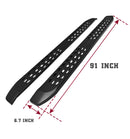 TAC Fine Texture Frigate Running Boards for 2019-2025 Chevy Silverado/GMC Sierra 1500 | 2020-2025 Silverado/Sierra 2500/3500 HD Crew Cab Truck | Side Steps | Nerf Bars | Side Bars-4