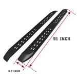 TAC Fine Texture Frigate Running Boards for 2007-2021 Toyota Tundra Crew Max Truck | Side Steps | Nerf Bars | Side Bars