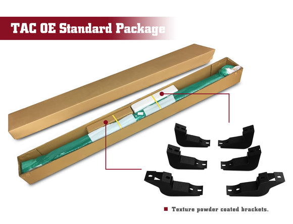 TAC 4" Side Steps for 2005-2023 Toyota Tacoma Double Cab Truck | Running Boards | Nerf Bars | Side Bars| Heavy Texture Black