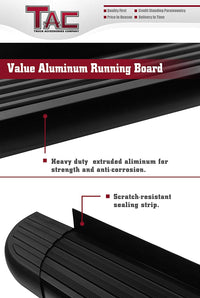 TAC Value Aluminum Running Boards For 2014-2019 Toyota Highlander SUV | Side Steps | Nerf Bars