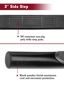 TAC 3" Gloss Black Side Steps Compatible with 2002-2006 Honda CRV| Running Boards| Side Bars| Step Rails| Nerf Bars| Rocker Slider| SUV Accessories (2 PCS)-4