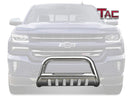TAC Stainless Steel 3" Bull Bar For 2007-2018 Chevy Silverado 1500/GMC Sierra 1500 | 2007-2020 Suburban 1500/Tahoe/ Yukon/Yukon XL | 2007-2013 Chevy Avalanche | 2007-2014 Cadillac Escalade 1500/ESV/EXT Truck Front Bumper Brush Grille Guard Nudge Bar-2