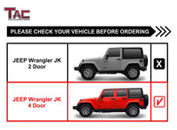 TAC Gloss Black 3" Side Steps For 2007-2018 Jeep Wrangler JK 4 Door (Exclude 2018 Wrangler JL Models) SUV | Running Boards | Nerf Bars | Side Bars