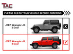 TAC Heavy Texture Black PNC Side Steps For 2007-2018 Jeep Wrangler JK 4 Door SUV (Exclude 2018 Wrangler JL Models) | Running Boards | Nerf Bars | Side Bars