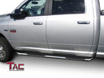 TAC Stainless Steel 3" Side Steps For 2009-2018 Dodge RAM 1500 Crew Cab (Incl. 2019-2023 Ram 1500 Classic) / 2010-2024 Dodge RAM 2500/3500/4500/5500 Crew Cab (Incl. Chassis Cab Diesel models) Truck | Running Boards | Nerf Bars | Side Bars