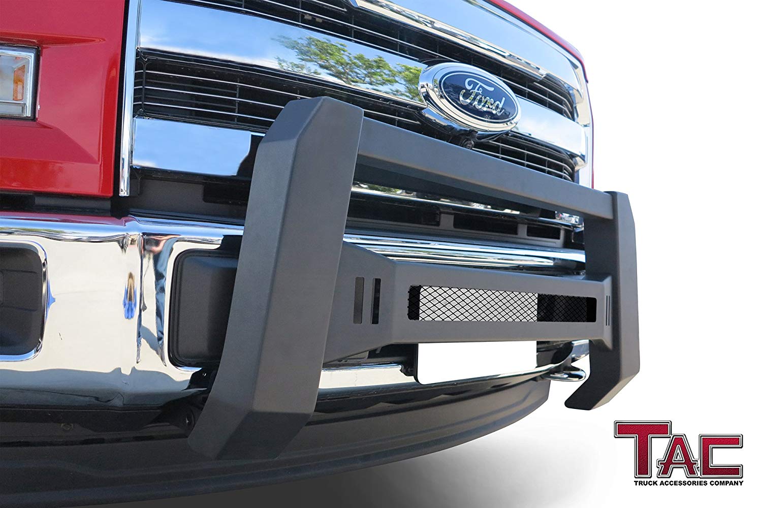 TAC Predator Modular Bull Bar Mesh Version For 2004-2025 F150(Excl. Heritage edition/all F150 Raptor models/2020-2022 Diesel models)|2022-2025 F150 Lightning EV Truck Front Bumper Brush Grille Guard Nudge Bar