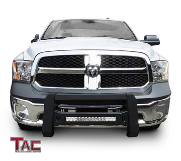 TAC Predator Modular Bull Bar with LED Light For 2009-2018 Dodge Ram 1500 (Excl. Rebel & Warlock Trims / Incl. 2019-2021 RAM 1500 Classic) Truck Front Bumper Brush Grille Guard Nudge Bar - 0