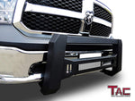 TAC Predator Modular Bull Bar Mesh Version For 2009-2018 Dodge Ram 1500 (Excl. Rebel & Warlock Trims / Incl. 2019-2023 RAM 1500 Classic) Truck Front Bumper Brush Grille Guard Nudge Bar