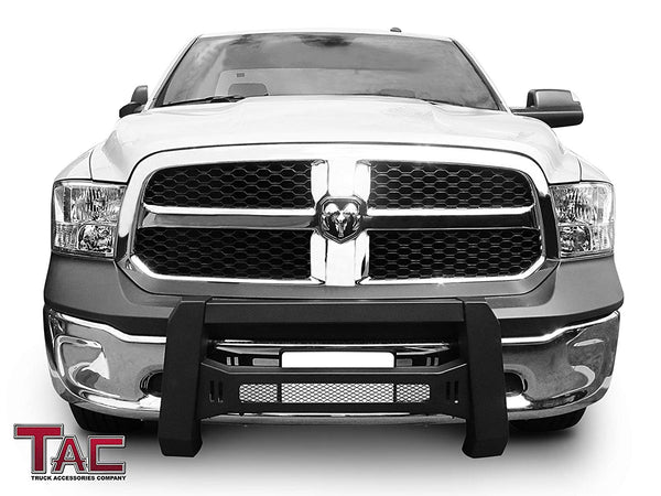 TAC Predator Modular Bull Bar Mesh Version For 2009-2018 Dodge Ram 1500 (Excl. Rebel & Warlock Trims / Incl. 2019-2023 RAM 1500 Classic) Truck Front Bumper Brush Grille Guard Nudge Bar