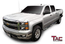 TAC 3" Stainless Steel Side Steps Compatible with 2001-2018 Chevy Silverado/GMC Sierra 1500 Crew Cab| 2001-2019 Silverado/Sierra 2500/3500 Crew Cab (Excl. C/K Classic)| Running Boards| Side Bars| Step Rails| Nerf Bars (2 PCS)-3