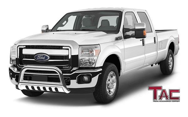 TAC Stainless Steel 3" Bull Bar For 2011-2016 Ford Super Duty F250/F350/F450/F550 Truck Front Bumper Brush Grille Guard Nudge Bar