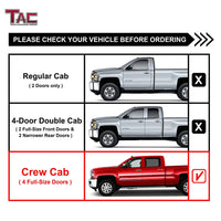 TAC Stainless Steel 3" Side Steps For 2001-2018 Chevy Silverado/GMC Sierra 1500 Crew Cab (Excl. C/K "Classic") / 2001-2019 Chevy Silverado/GMC Sierra 2500/3500 Crew Cab (Excl. C/K "Classic") Truck | Running Boards | Nerf Bars | Side Bars