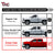 TAC Heavy Texture Black PNC Side Steps For 2007-2018 Chevy Silverado/GMC Sierra 1500 Crew Cab / 2007-2019 Chevy Silverado/GMC Sierra 2500/3500 Crew Cab Truck | Running Boards | Nerf Bars | Side Bars