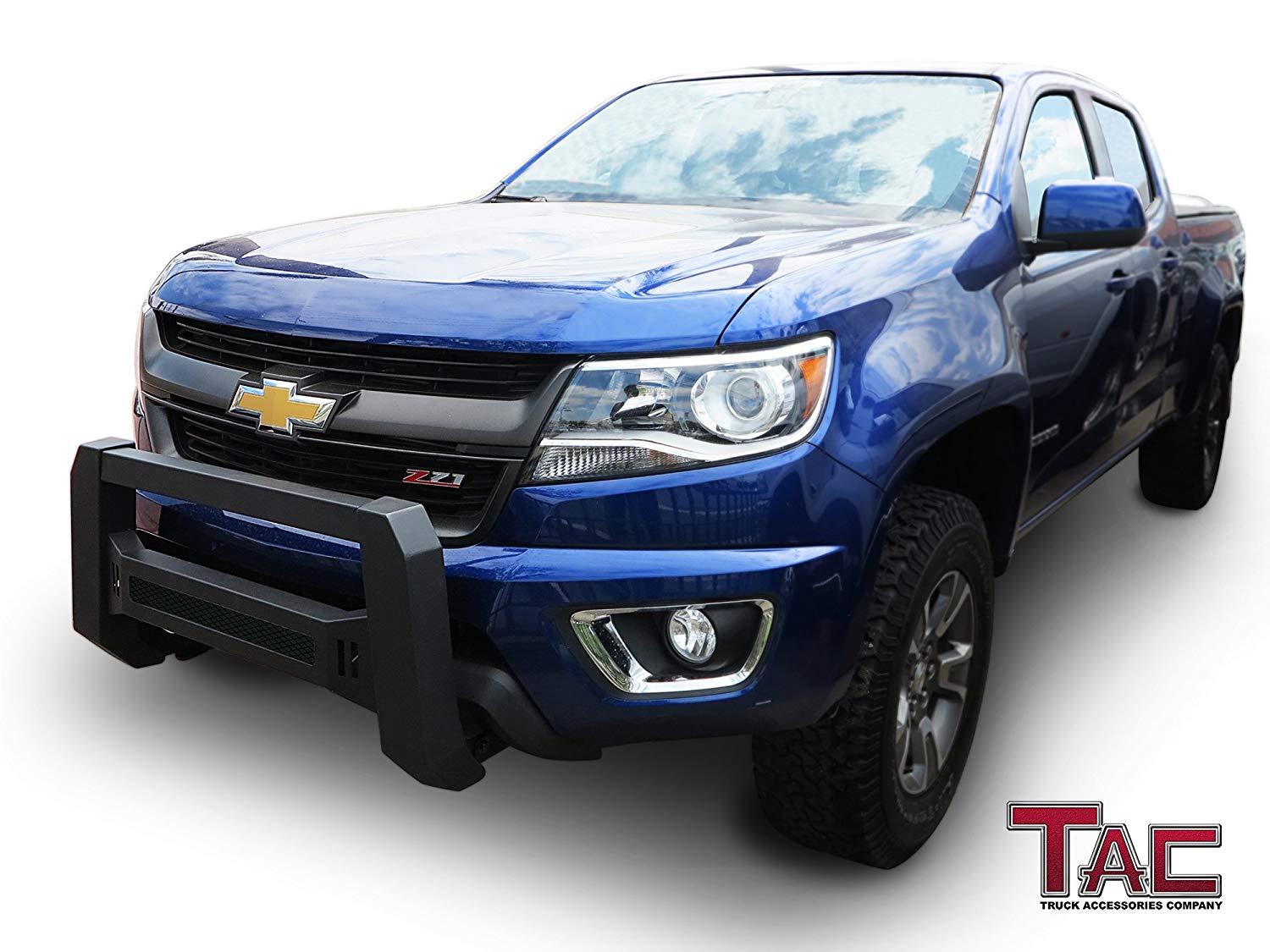 TAC Predator Modular Bull Bar Mesh Version For 2015-2022 Chevy Colorado (Excl. ZR2) / GMC Canyon Truck Front Bumper Brush Grille Guard Nudge Bar