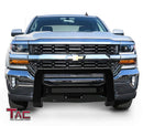 TAC Predator Modular Bull Bar Mesh Version For 2007-2018 Silverado/Sierra 1500|2019 Silverado 1500 LD|2019 Sierra 1500 Limited Truck Front Bumper Brush Grille Guard Nudge Bar-2
