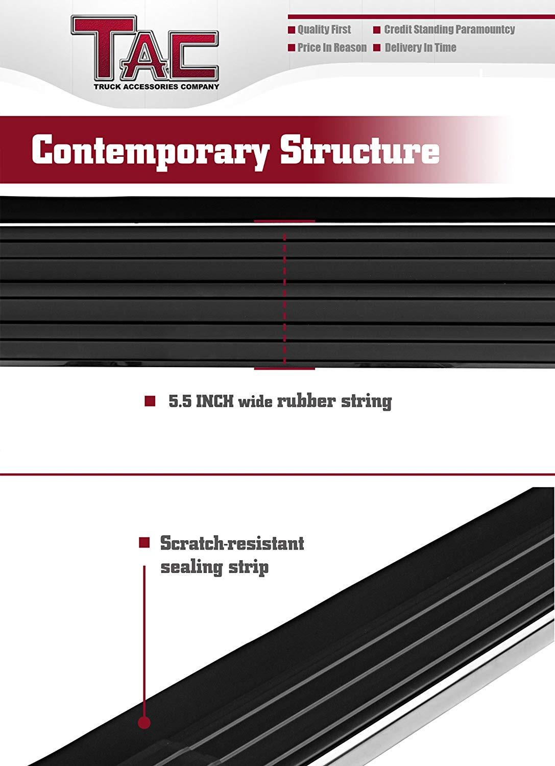 TAC Viewpoint Running Boards Compatible with 2009-2015 Honda Pilot SUV| 5.5 Inch Width| Side Steps| Nerf Bars| Step Rails| Aluminum| Black (2 PCS)