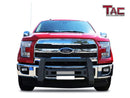 TAC Predator Modular Bull Bar with Mesh For 2004-2025 F150(Excl. Heritage edition/all F150 Raptor models/2020-2022 Diesel models)|2022-2025 F150 Lightning EV Truck Front Bumper Brush Grille Guard Nudge Bar-2