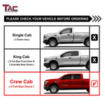 TAC Gloss Black 3" Side Steps For 2004-2023 Nissan Titan Crew Cab/ 2016-2023 Nissan Titan XD Crew Cab Truck | Running Boards | Nerf Bars | Side Bars
