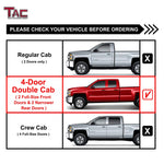 TAC Stainless Steel 3" Side Steps For Chevy Silverado/GMC Sierra 1999-2019 1500 Models & 1999-2019 2500/3500 Models Extended/Double Cab (Excl. C/K Classic) Truck (Body Mount) | Running Boards | Nerf Bars | Side Bars