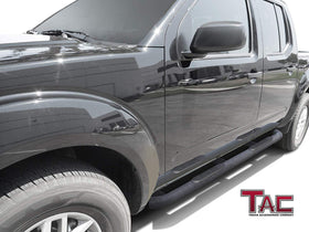 TAC 3" Texture Black Side Steps Compatible with 2005-2025 Nissan Frontier Crew Cab| 2005-2012 Suzuki Equator Crew Cab| Running Boards| Side Bars| Step Rails| Nerf Bars| Rocker Slider| Pickup Truck Accessories (2 PCS) - 0
