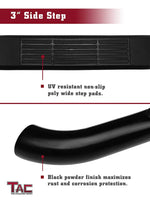 TAC Gloss Black 3" Side Steps For 2009-2020 Dodge Journey SUV | Running Boards | Nerf Bars | Side Bars