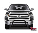 TAC Gloss Black 3" Bull Bar For 2007-2021 Toyota Tundra Truck / 2008-2022 Toyota Sequoia SUV Front Bumper Brush Grille Guard Nudge Bar-2