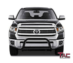 TAC Gloss Black 3" Bull Bar For 2007-2021 Toyota Tundra Truck / 2008-2022 Toyota Sequoia SUV Front Bumper Brush Grille Guard Nudge Bar