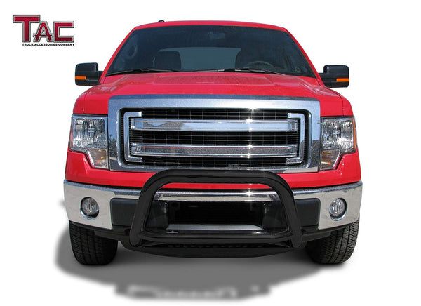 TAC Gloss Black 3" Bull Bar For 2011-2024 Ford F150 EcoBoost ( Excluded  all F150 Raptor models/2020-2022 Diesel models) Truck Front Bumper Brush Grille Guard Nudge Bar